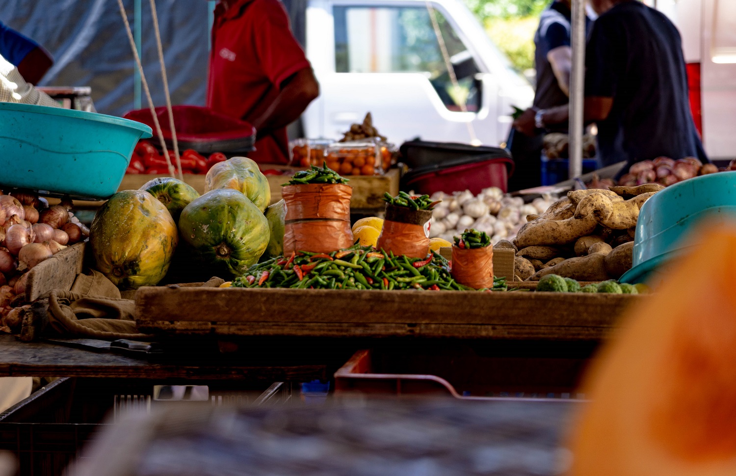La Réunion Markt Früchte